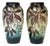 Pair of Stunning French Cameo Glass Vases in the Style of Gallé For Sale