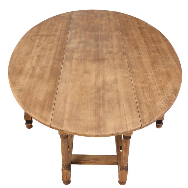 A Large Belgian Oak Carved Gateleg Table, C. 1950. For Sale - Image 4 of 4