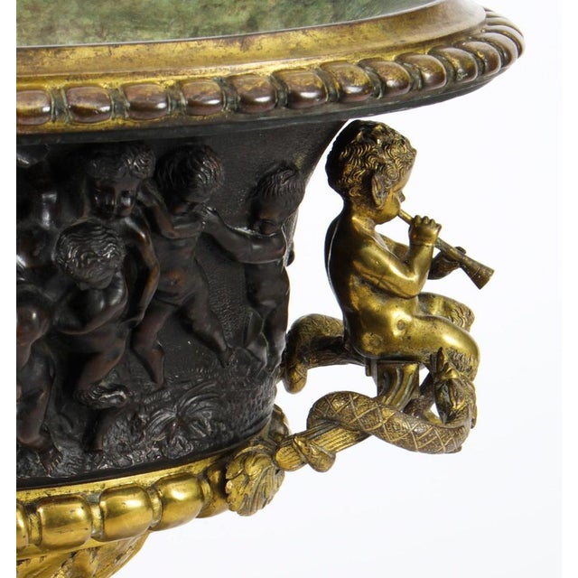 Black French Grand Tour Bronze & Ormolu Jardiniere, 19th Century For Sale - Image 8 of 18