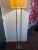 Modern Black Metal Floor Lamp with White Lampshade, 1990s For Sale - Image 3 of 5