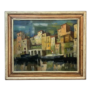"Portofino" Harbor Scene Painting