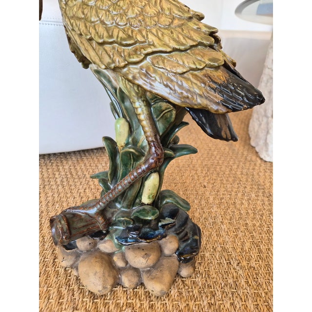 Earthenware Garden Spoonbill Bird Sculpture For Sale In Greensboro - Image 6 of 7