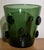 Glass Mid-Century Modern Green Blown Glass Vase With Applied Polka Dot Roundels and Rough Pontil at the Base For Sale - Image 7 of 12