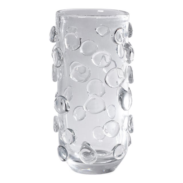 Celeste Tall Glass Vase / Hurricane, Clear For Sale