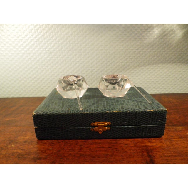 Crystal Salt Cellars from Cristallerie De Lorraine, 1950s, Set of 2 For Sale - Image 12 of 13