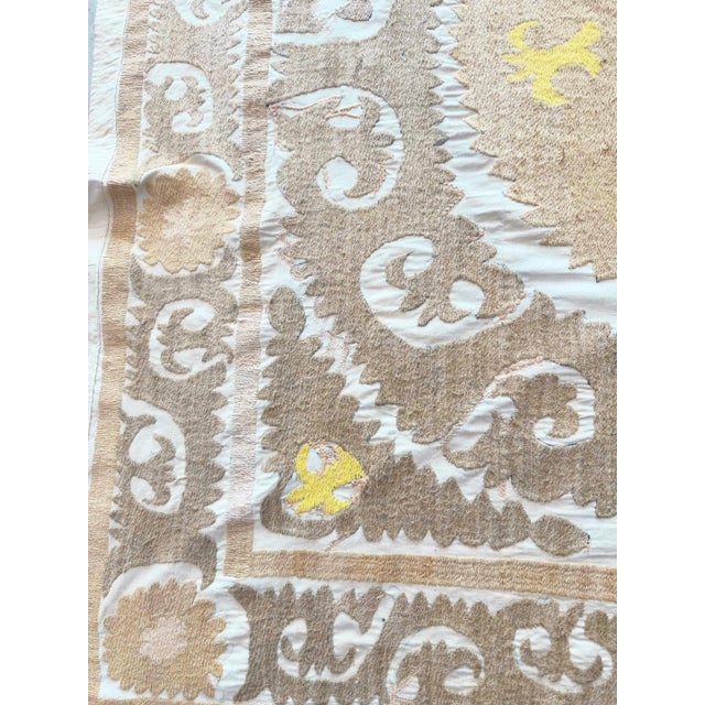 Textile Vintage Suzani Wall Hanging Decor For Sale - Image 7 of 8