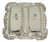 Vintage Poole Lancaster Rose Victorian Silver Plated Twin Double Butter Dish For Sale