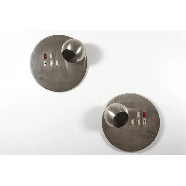 Chrome-Plated Adjustable Wall Lights from Goffredo Reggiani, Set of 2 For Sale - Image 6 of 9