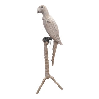 1960s Italian Parrot on Stand For Sale