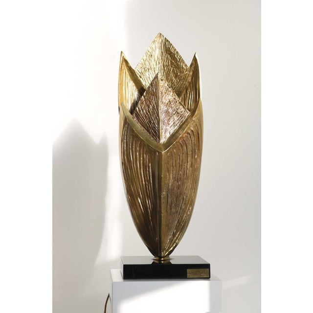 Cythere Bronze Table Lamp by Chrystiane Charles for Maison Charles, France, 1970s For Sale - Image 10 of 18