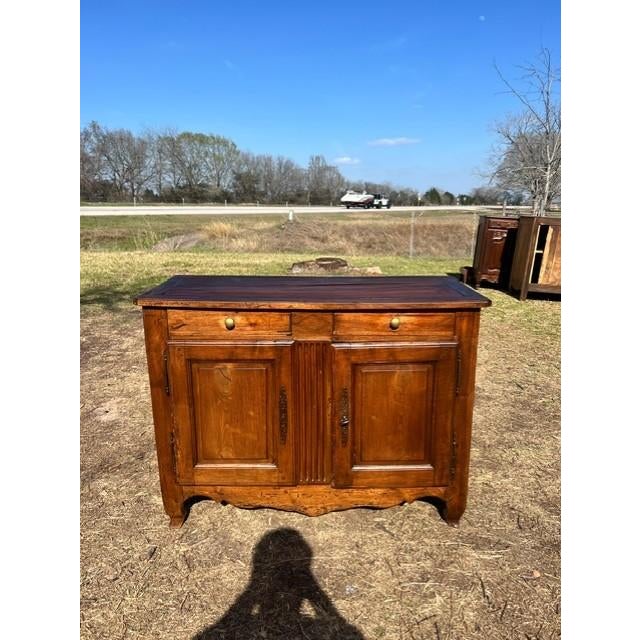 Wood 18th Century French Provinciale Louis XV Solid Walnut Sideboard / Buffet For Sale - Image 7 of 17