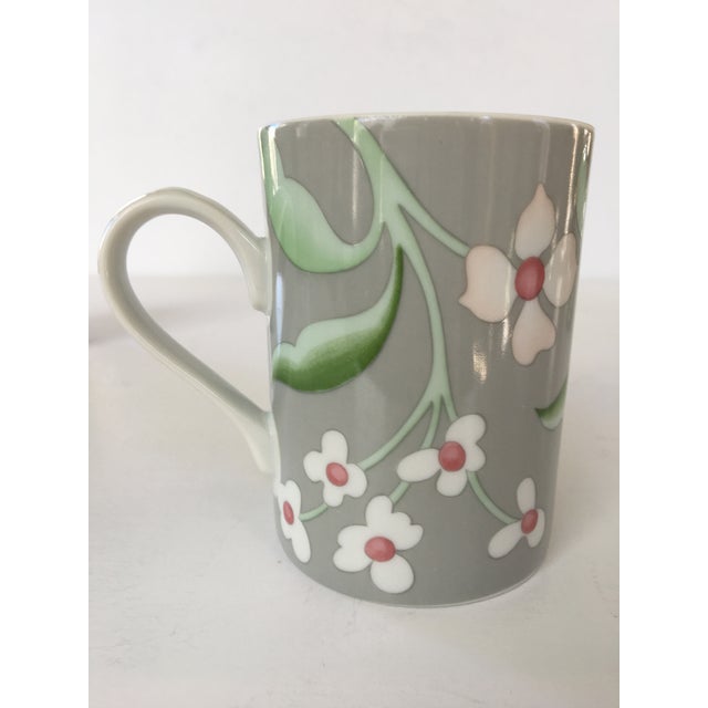 Fitz and Floyd Set of Three - Fitz and Floyd Mugs in "Chanson Des Fleurs" Pattern Made in Japan For Sale - Image 4 of 12