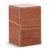 Striking unique red travertine stone block side table. Each will vary in exact coloring, grain, and textures. Weighs...