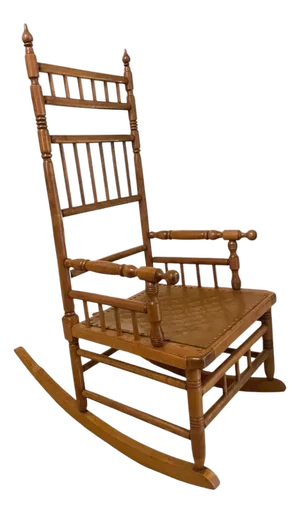 Antique Ladder-Back or Spindle-Back Rocking Chair