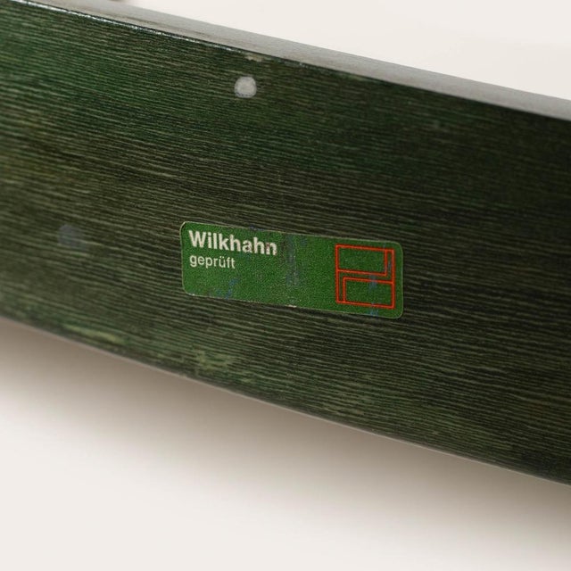 Green Stackable Dining Chair in Green Stained Wood from Wilkhahn, Germany, 1970s For Sale - Image 8 of 11