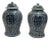 Antique Chinese Blue and White Lidded Wedding Jars -a Pair For Sale