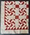 Early 20th C Red and White Pinwheel Style Pattern Hand-Stitched Cotton Quilt For Sale - Image 4 of 16