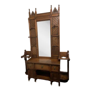 Late 19th Century Walnut Victorian Hall Tree