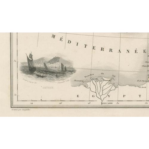 Map of Asiatic Türkiye and the Caucasus Provinces, 1873 For Sale - Image 4 of 12
