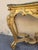 Beautiful console in gilded and carved wood, of Louis XV style, surmounted by a green marble tray Good condition, gilding...