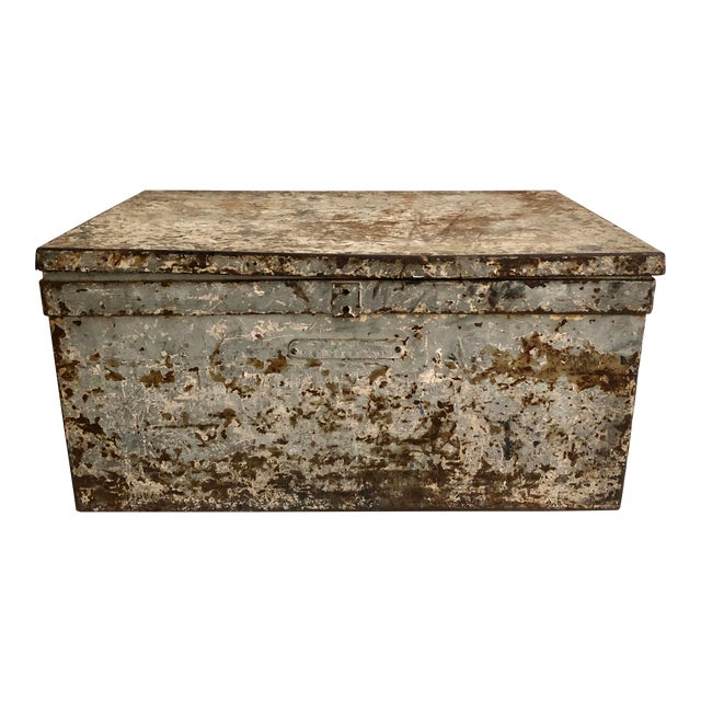 Vintage Industrial Metal Storage Box Chairish