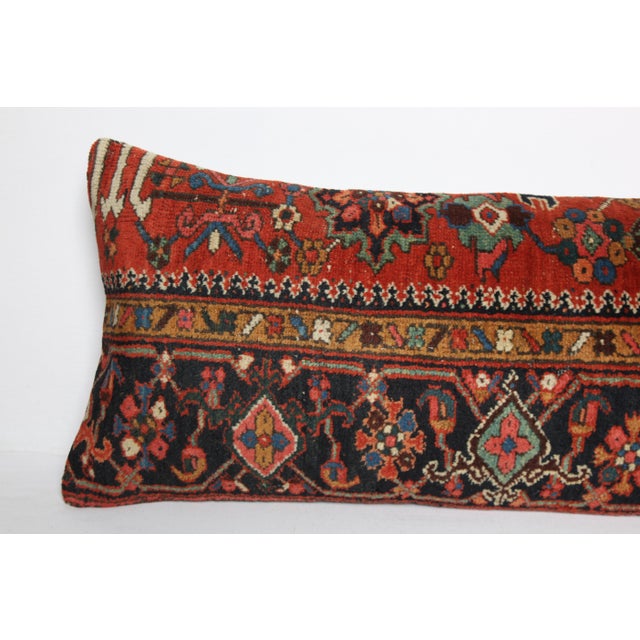 Early 20th Century Authentic Tribal Sofa Lumbar Rug Cushion Pillow Cover -16'' X 38'' For Sale - Image 5 of 11