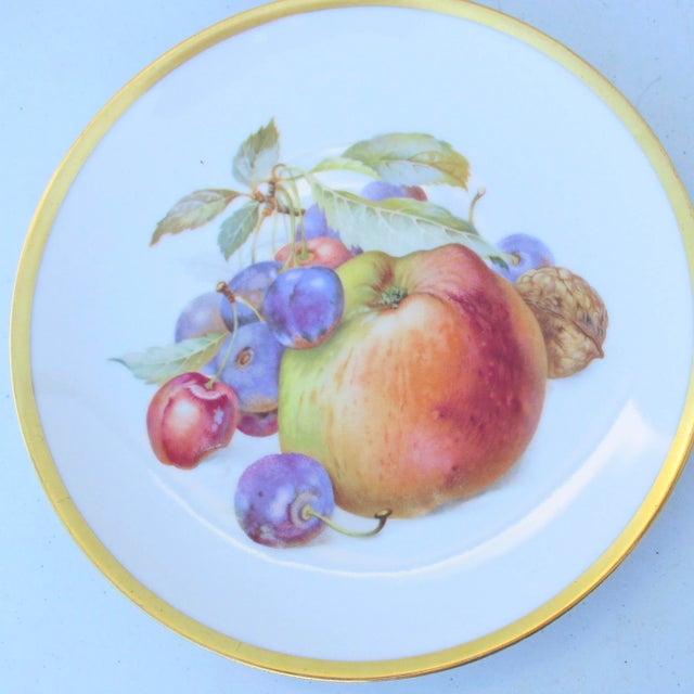 Traditional Vintage Bavarian Fruit Plates - Set of 6 For Sale - Image 3 of 10