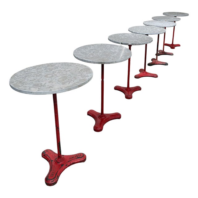Vintage Bistro Tables, 1930s, Set of 8 For Sale