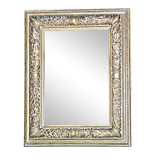 Large Deeply Carved Gilt Italian Wood Mirror For Sale