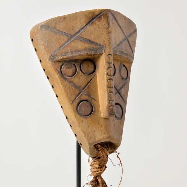 Wood Early 20th Century Bwami Society Lega Mask on Custom Stand For Sale - Image 7 of 7