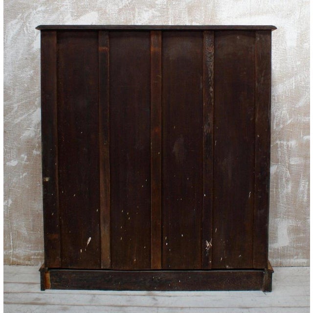 Wood Antique Victorian Carved Oak Open Library Bookcase, 1880 For Sale - Image 7 of 10