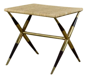 Italian Cane Top Side Table
