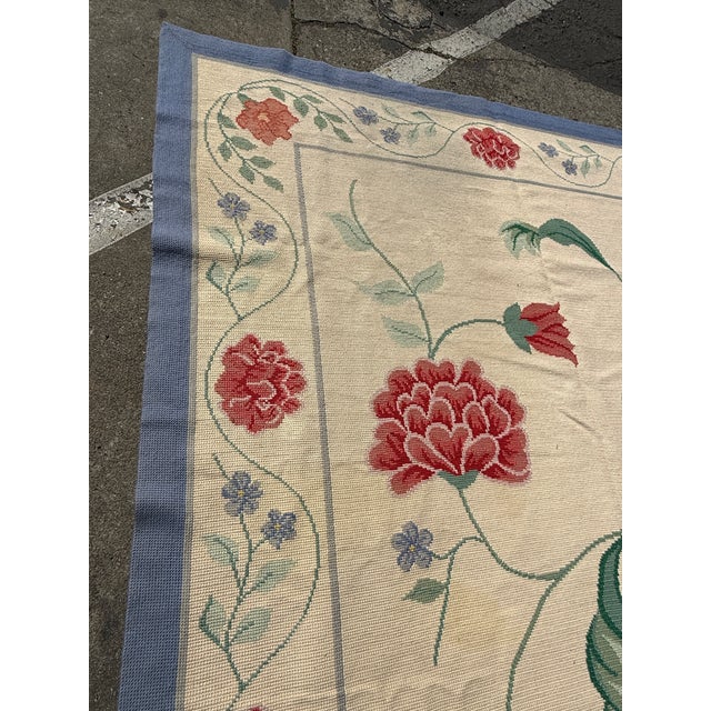 11ft 8in × 13ft 11in Starck Portuguese Petit-Point Area Rug For Sale - Image 9 of 12
