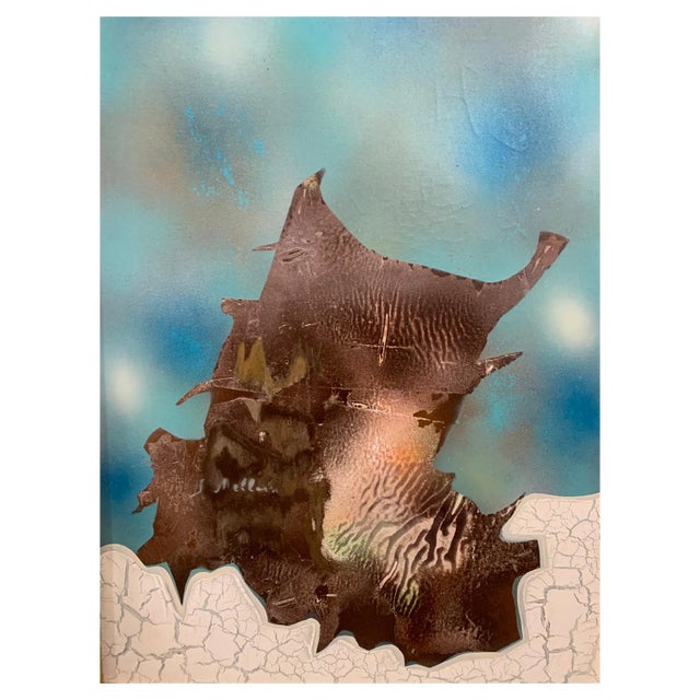 Sergio Melloni, Composition, Mixed Media on Canvas, 1981, Framed For Sale