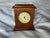 Workaday Handmade Vintage New Hampshire Company Cherry Wood Battery Desk Clock For Sale - Image 4 of 7