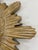 Vintage Mid Century 16.5" Creamy Giltwood Sunburst Wall Mirror For Sale - Image 10 of 18