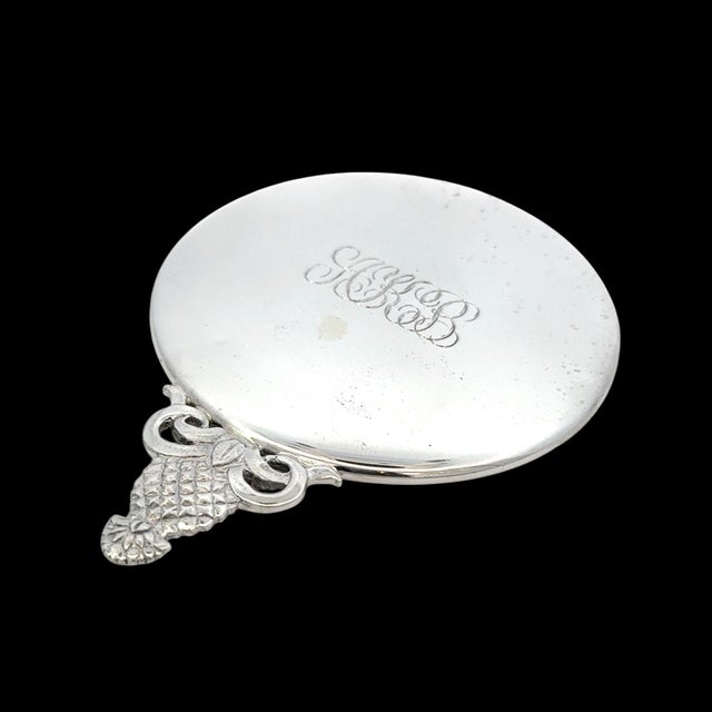 Metal Tiffany & Co Pineapple Hand Mirror Sterling Silver 58 Grams Estate For Sale - Image 7 of 10