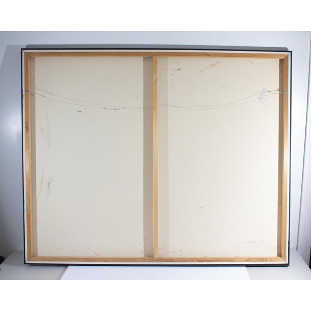 1999 Abstract Mixed Media Painting and Collage on Canvas by Anthony Louis Popcheff For Sale - Image 9 of 10