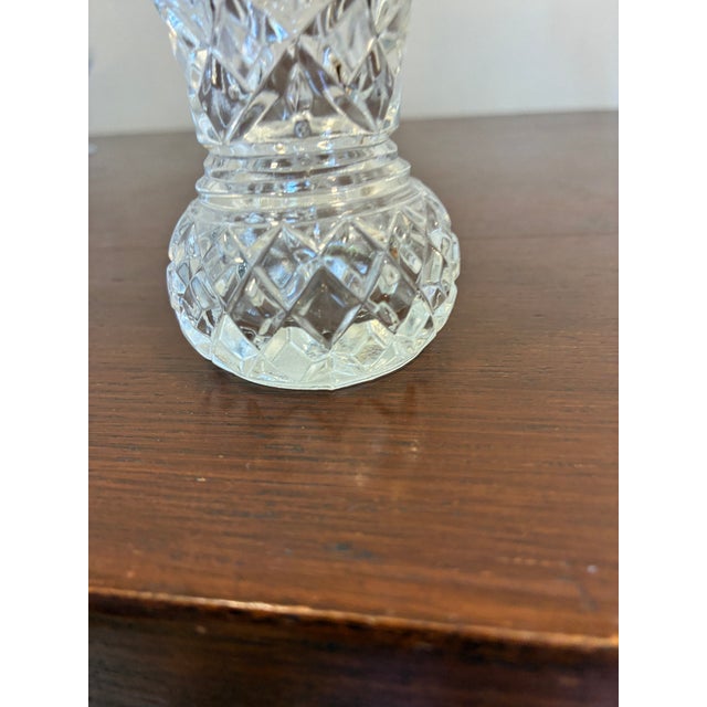Vintage Pressed Glass Etched Toothpick Holder For Sale - Image 4 of 7