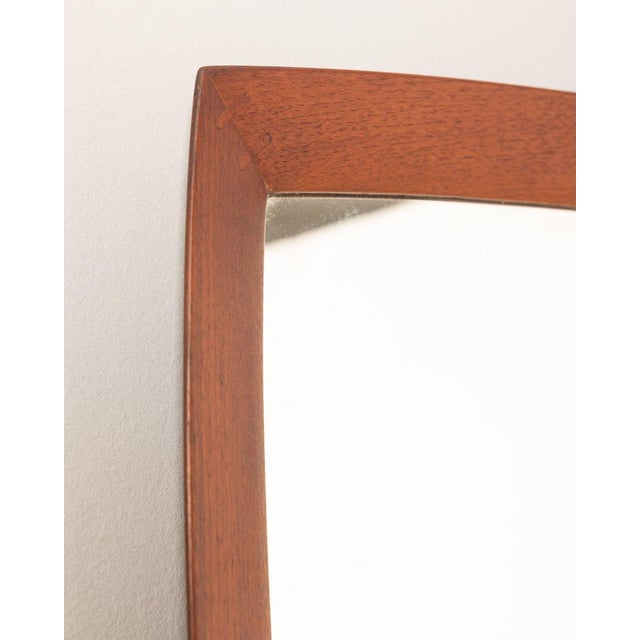 Vintage Danish Square Mirror in Teak, 1960s For Sale - Image 4 of 7