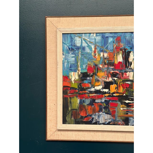 Pietrak, Abstract Composition, 1967, Oil on Canvas, Framed For Sale - Image 4 of 18