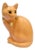 Salmon Pink Ceramic Cat with Cabochon Necklace from Longwy, 1950s For Sale