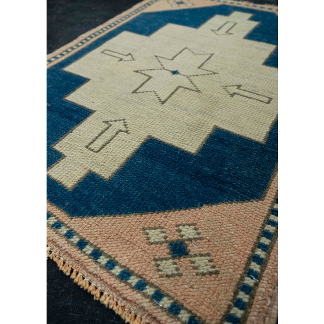 Turkish Turkish Mini Rug Oriental Hand Knotted Vintage Rug 1'10" x 2'5" #20618 For Sale - Image 3 of 8