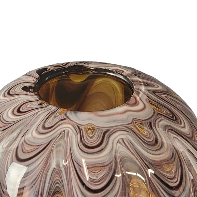 Late 20th Century Souffle a La Bouche Hand Blown Vase For Sale - Image 5 of 12