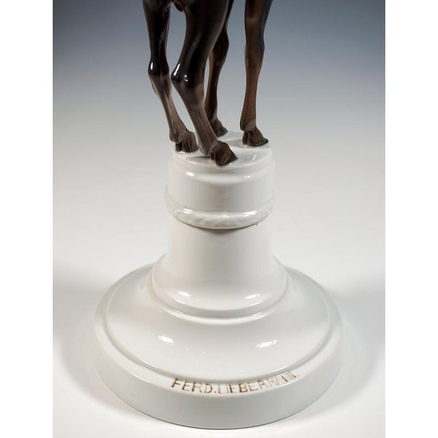 Ceramic Large Capriccio Boy on Ibex in Porcelain from Rosenthal Selb, Germany, 1910s For Sale - Image 7 of 10