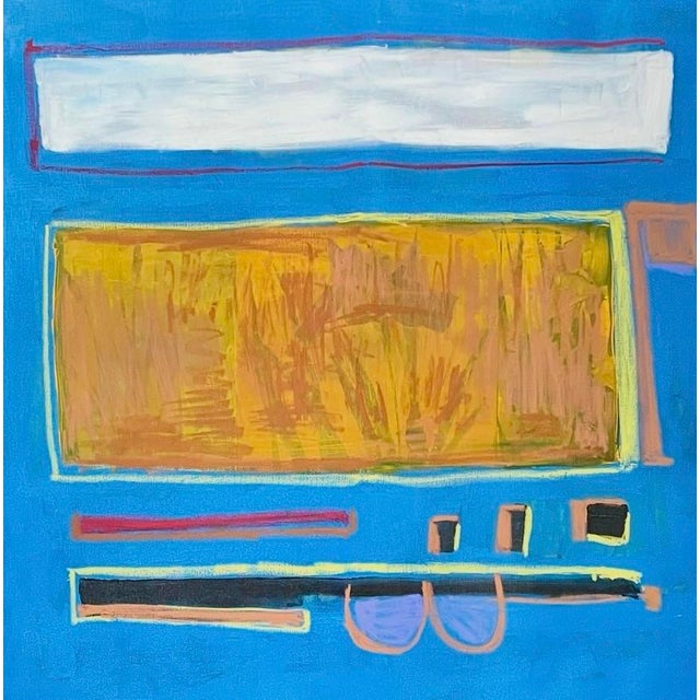 Beautiful appx 32”x32” abstract Rothko style original oil on gallery stretched canvas abstract cubist painting. Listed...