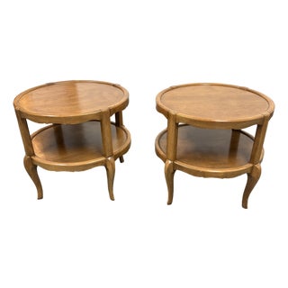 Mid 20th Century Two-Tiered Side Tables, Pair For Sale
