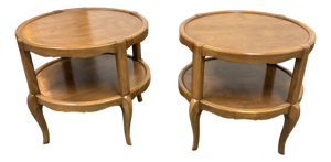 Mid 20th Century Two-Tiered Side Tables, Pair