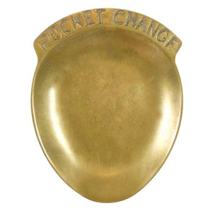 Brass Pocket Change Tray For Sale