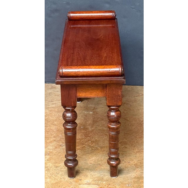 Edwardian Hall Bench or Window Seat of Mahogany From England For Sale - Image 10 of 12